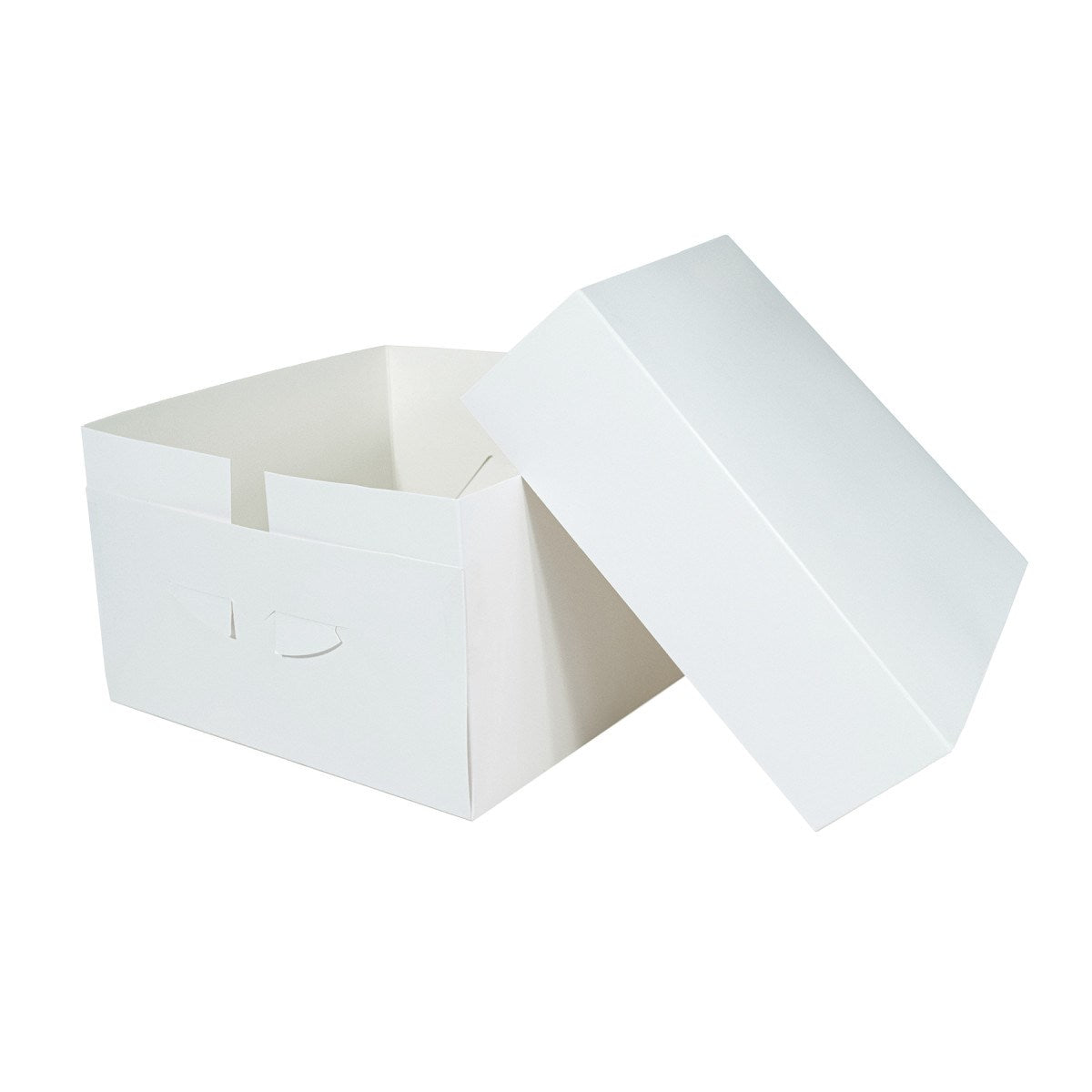 White UK Cake Box & Lid - Single
