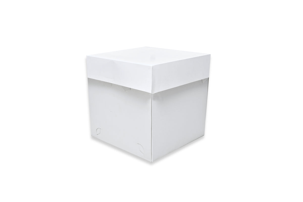 White SQUARE Cake BOXES - 8x8x5 - PACKS OF 5 - Perfect for transporting your creations!