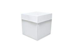 10" White Tall Cake Box, Pack of 5, 254 X 254 X 254mm (10 X 10 X 10''), Ideal for Transporting Celebration Cakes, Wedding Cakes, Tall Cakes, Decorated Birthday Cakes