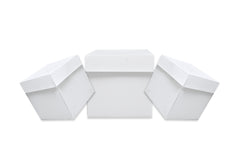 White SQUARE Cake BOXES - 8x8x5 - PACKS OF 5 - Perfect for transporting your creations!