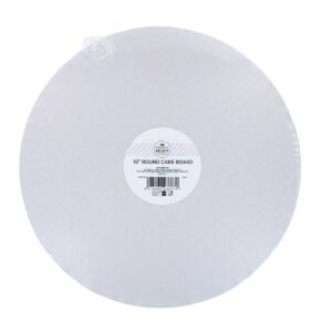 10" (254mm) Lightweight White Cake Drum - 12mm - Round