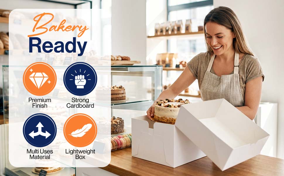 Premium White Cake Box
