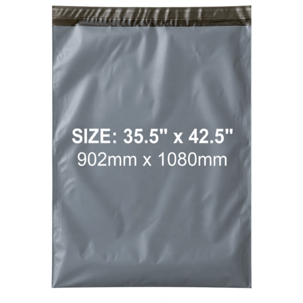 Grey Mailing Bags 35.5x42.5 Inch | Self-Seal Extra Large Parcel Bags