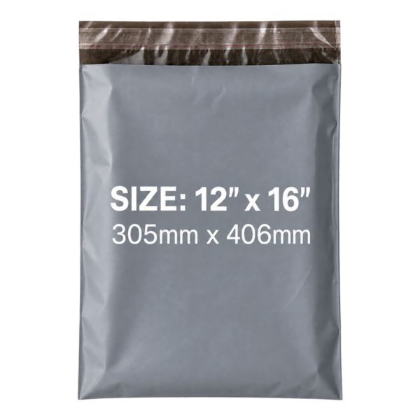Grey Mailing Bags 12x16 Inch | Self-Seal Parcel Bags