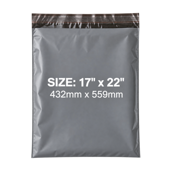 Grey Mailing Bags 17x22 Inch | Self-Seal Parcel Bags for Large Items