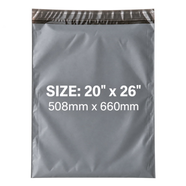 Grey Mailing Bags 20x26 Inch | Self-Seal Parcel Bags for Jumbo Items