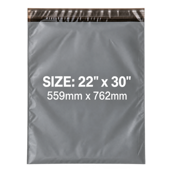 Grey Mailing Bags 22x30 Inch | Self-Seal Parcel Bags for Jumbo Items