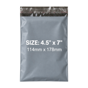 Grey Mailing Bags 4.5x7 Inch | Self-Seal Parcel Bags