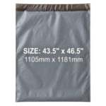 Grey mailing bag, very large size