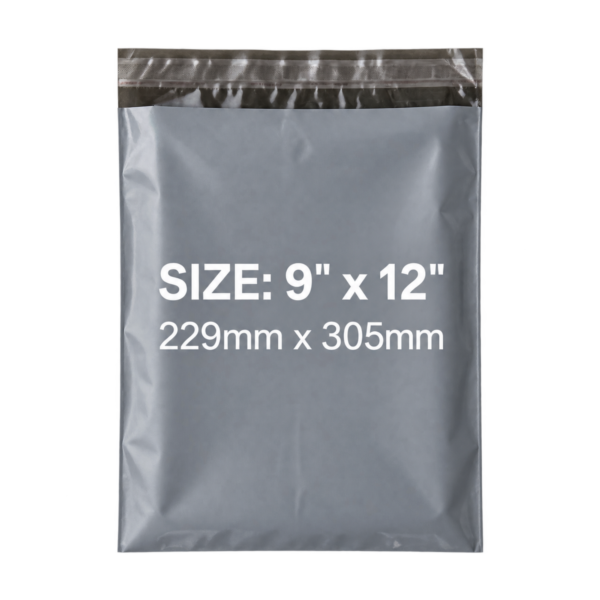 Grey Mailing Bags 9x12 Inch | Self-Seal Parcel Bags