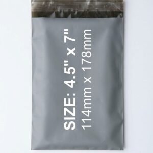Grey Mailing Bags 4.5x7 Inch | Self-Seal Parcel Bags
