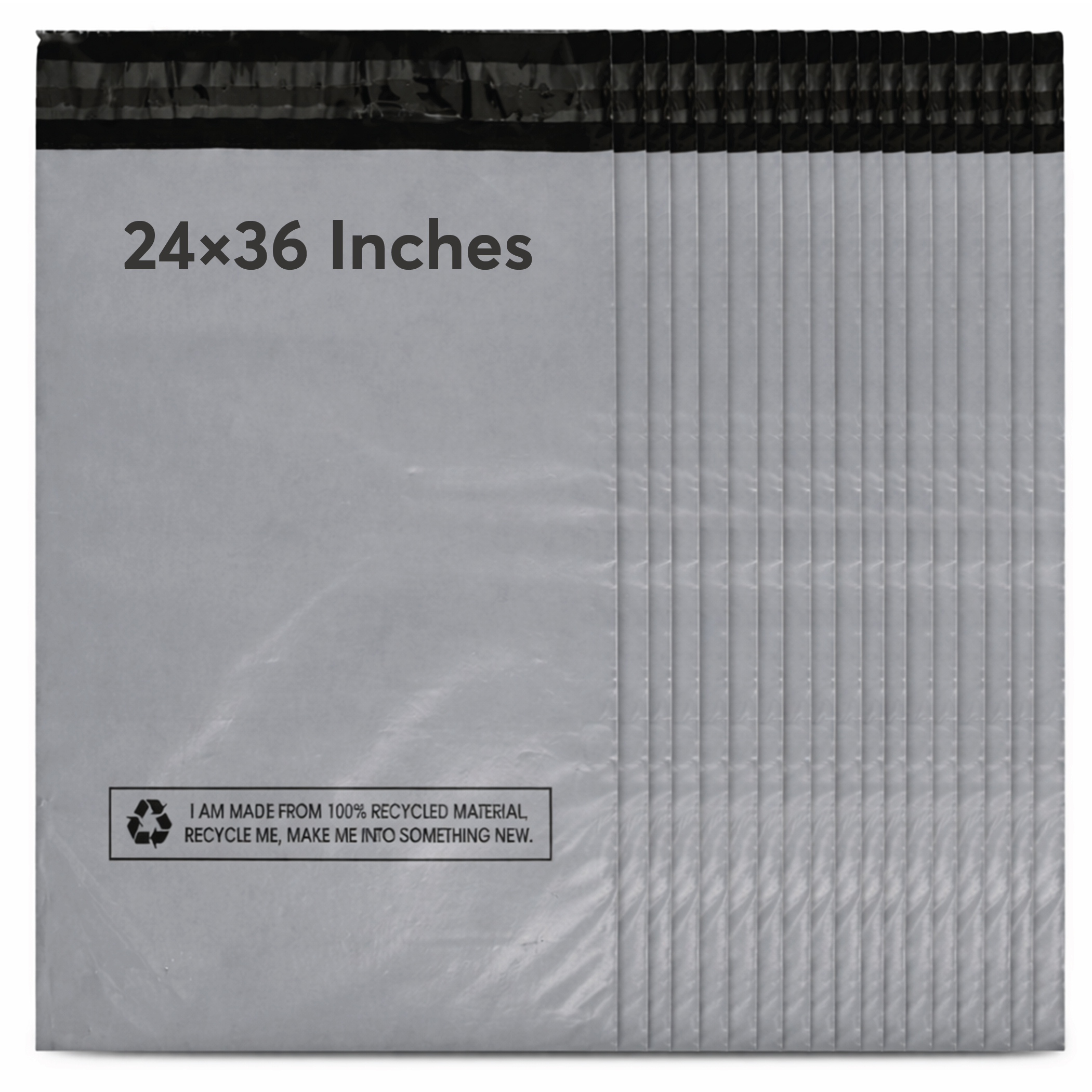 SAMZ Packaging 24x36 Inches, Grey Parcel Delivery Bags with Self-Seal Closure, Parcel Bags, Tamper Proof Packaging Bags for Vinted Shipping, Delivery, Mailing & Posting