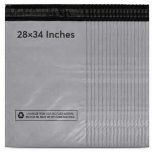 SAMZ Packaging 28x34 Inches, Grey Parcel Delivery Bags with Self-Seal Closure, Parcel Bags, Tamper Proof Packaging Bags for Vinted Shipping, Delivery, Mailing & Posting