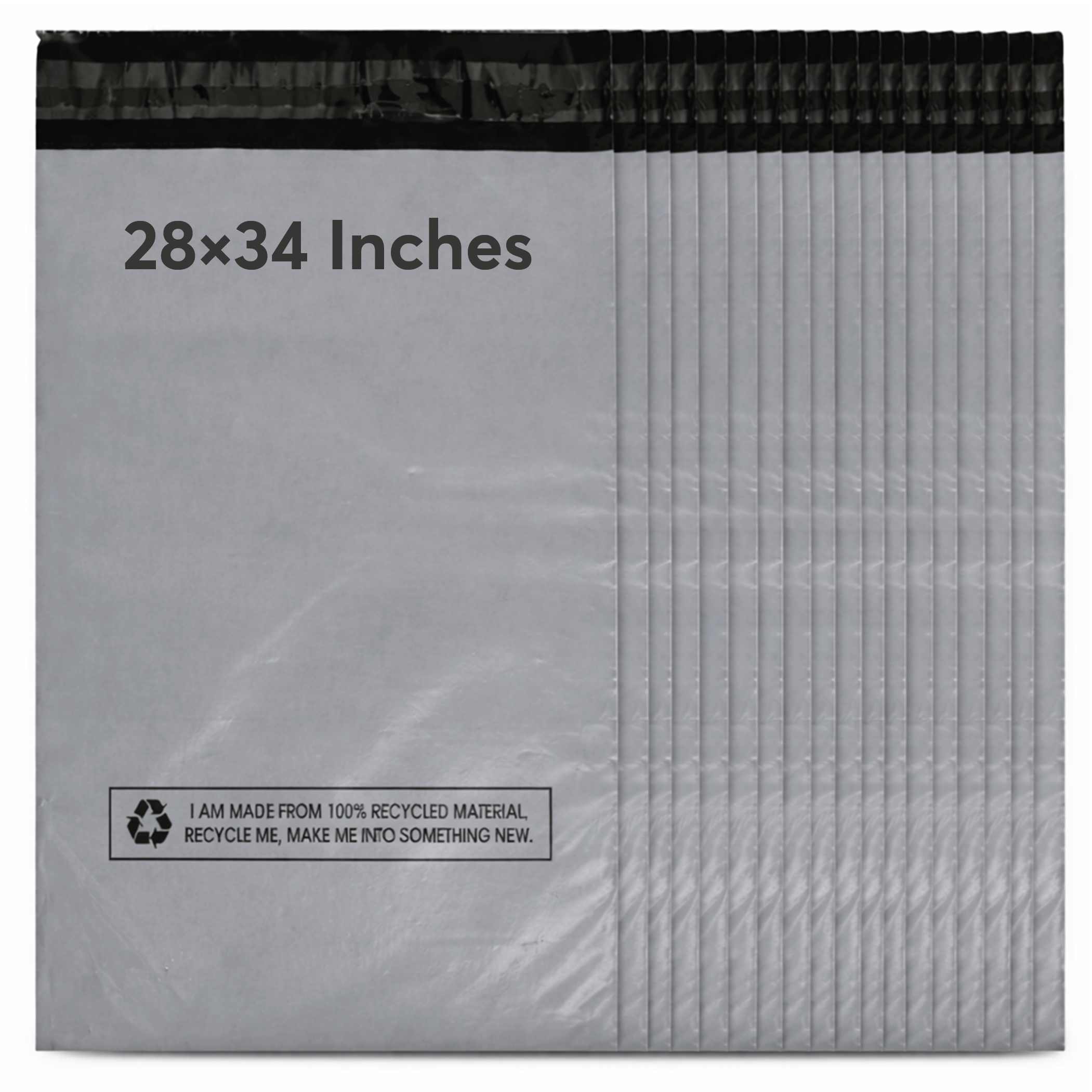SAMZ Packaging 28x34 Inches, Grey Parcel Delivery Bags with Self-Seal Closure, Parcel Bags, Tamper Proof Packaging Bags for Vinted Shipping, Delivery, Mailing & Posting