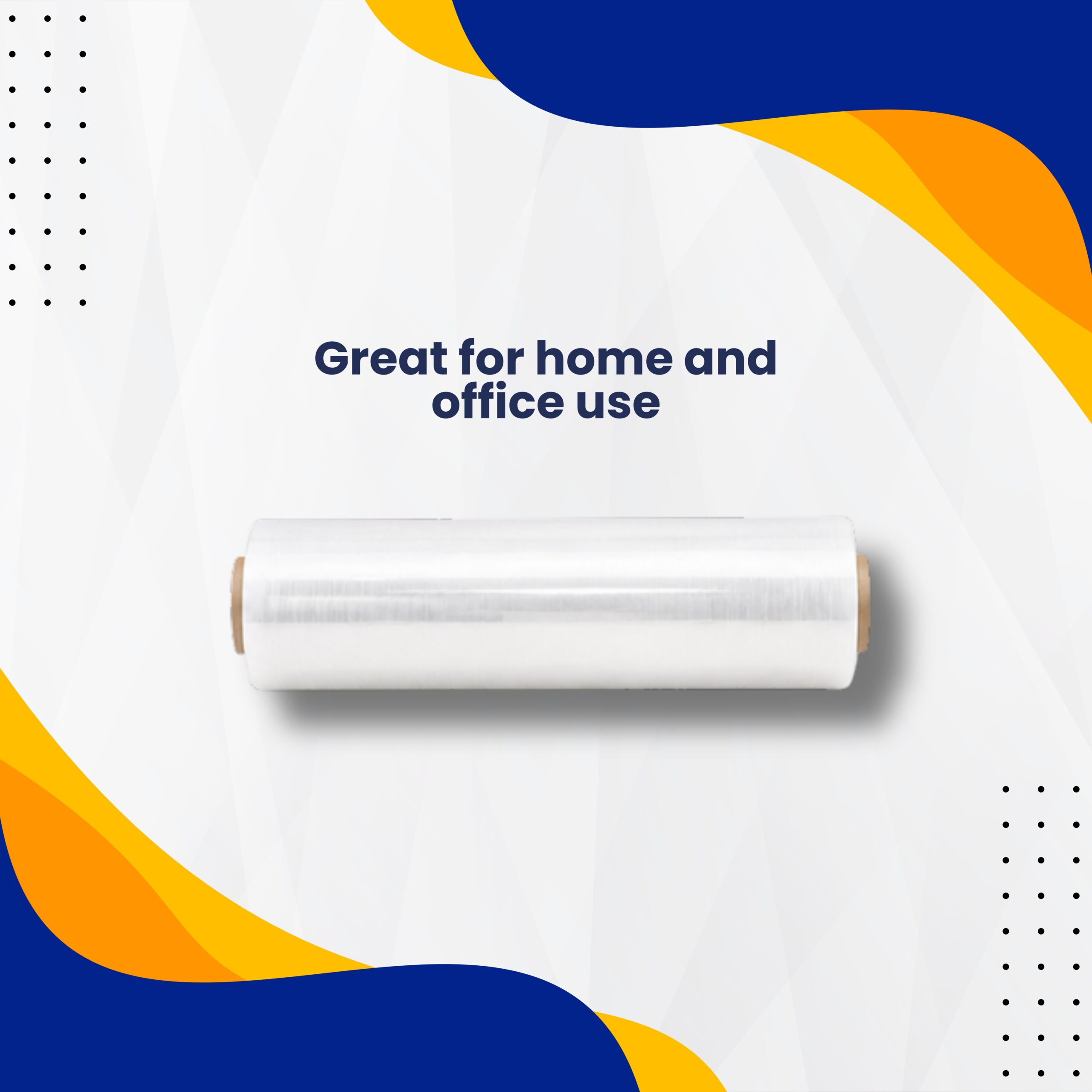 SAMZ Packaging Heavy Duty Transparent Pallet Wrap Roll, Clear Stretch Film for Pallet Wrapping, Strong Plastic Wrapping Film for Moving, Storage, Shipping & Warehouse Packaging