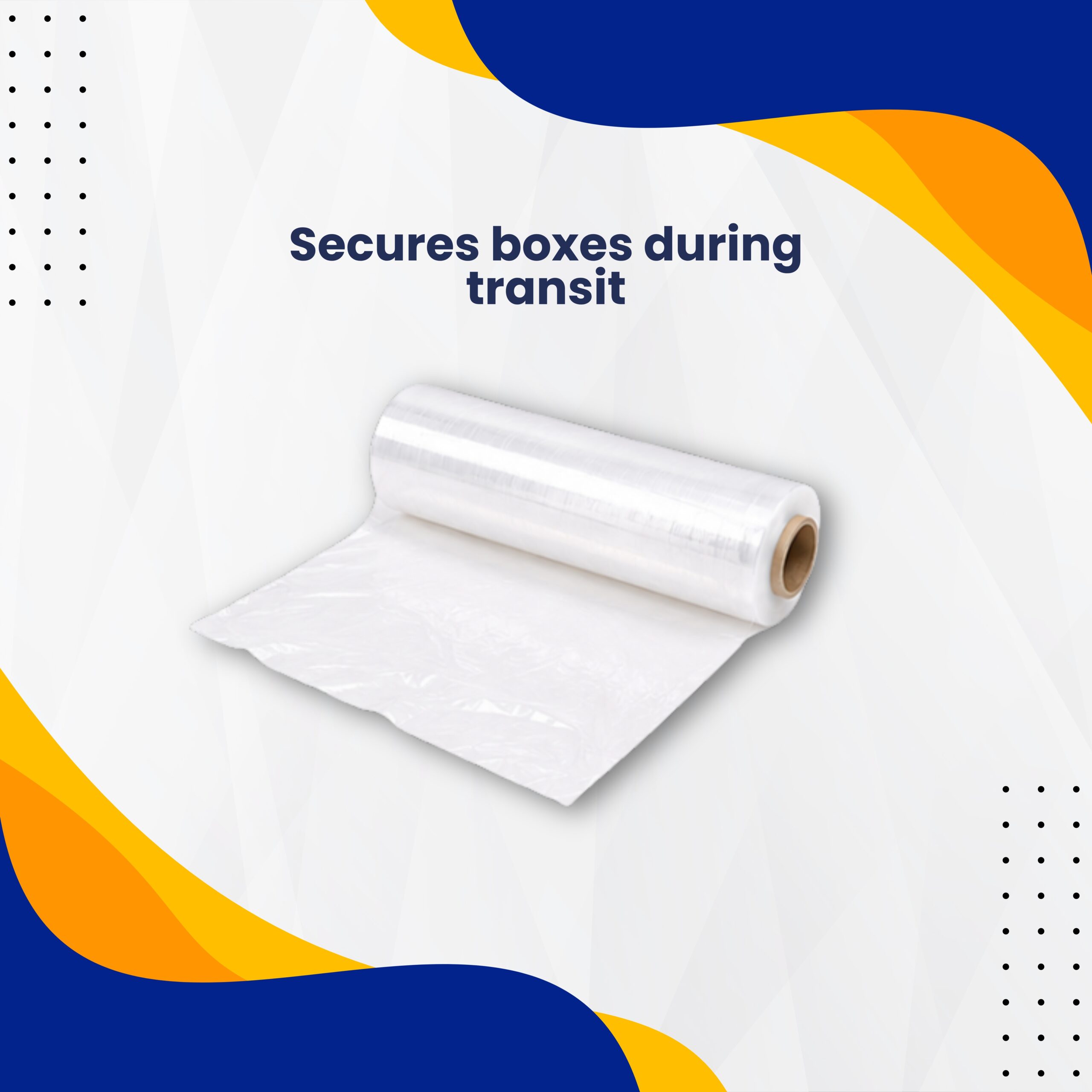 SAMZ Packaging Heavy Duty Transparent Pallet Wrap Roll, Clear Stretch Film for Pallet Wrapping, Strong Plastic Wrapping Film for Moving, Storage, Shipping & Warehouse Packaging
