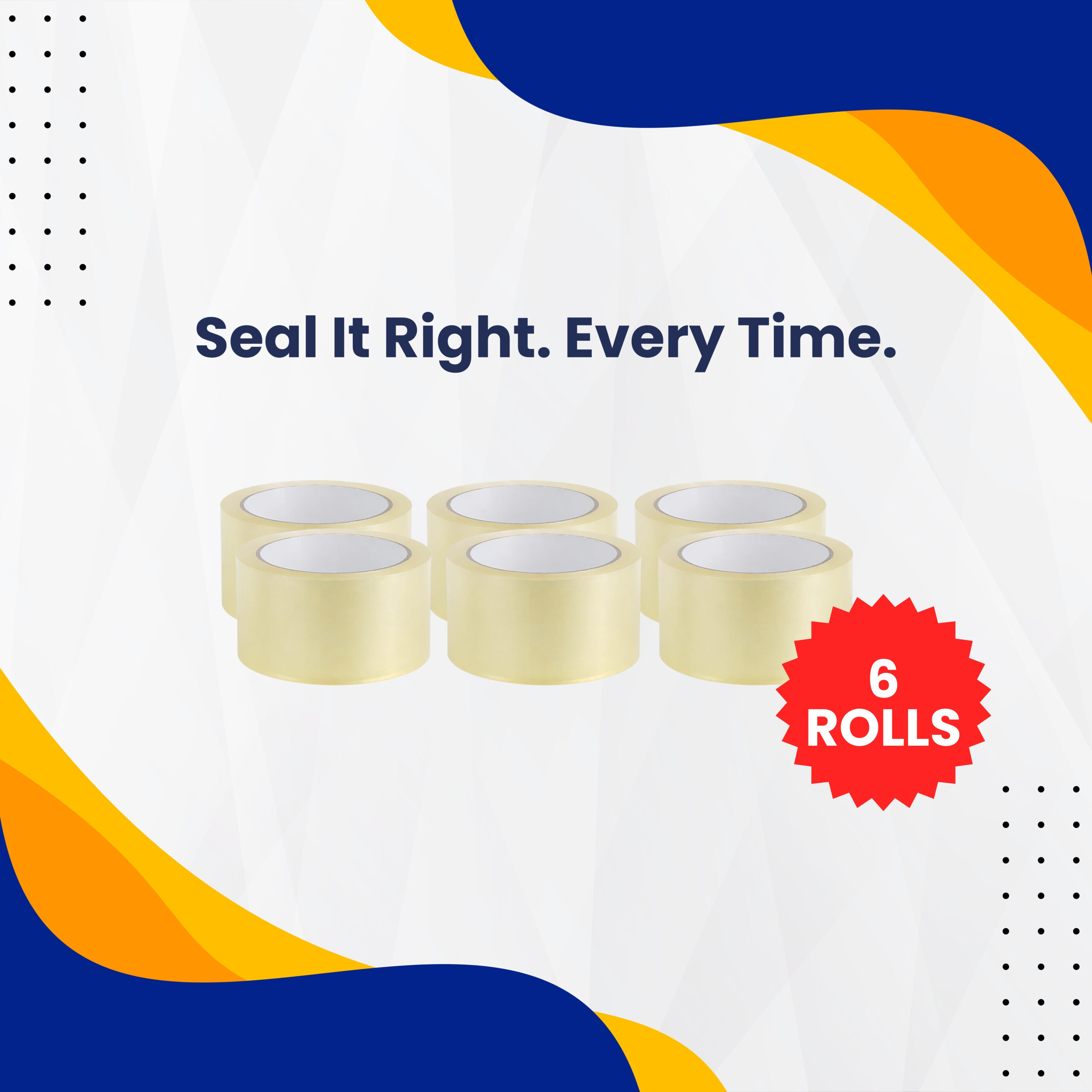 SAMZ Packaging Clear Packing Tape, Strong Transparent Packaging Tape for Parcel Sealing, Heavy Duty Plastic Tape for Boxes