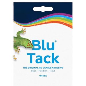 SAMZ Packaging Reusable White Adhesive Putty 60g, Sticky Tack for Walls, Posters, Photos & Displays, Non-Toxic, Mess-Free Mounting Putty for Home, School & Office