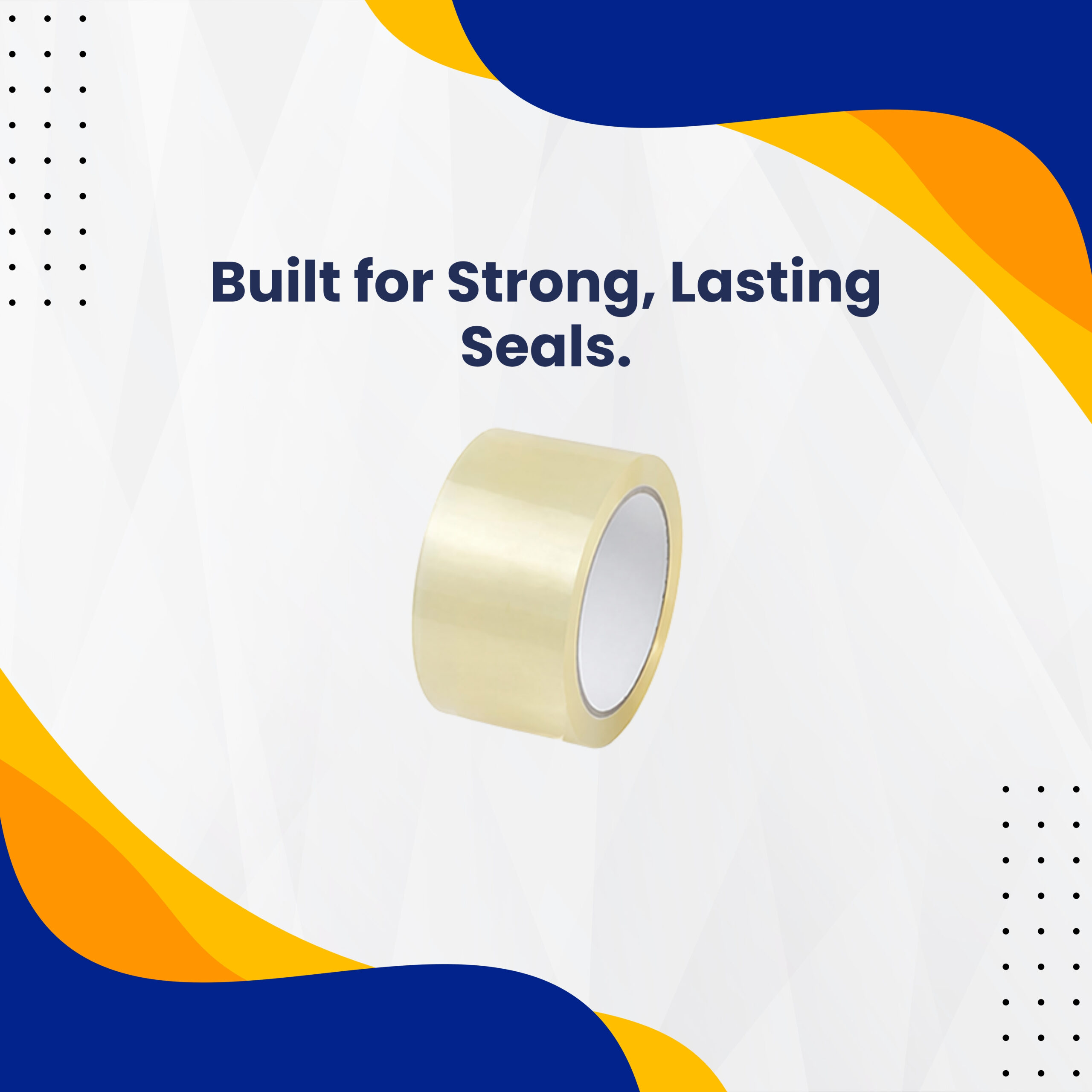 SAMZ Packaging Clear Packing Tape, Strong Transparent Packaging Tape for Parcel Sealing, Heavy Duty Plastic Tape for Boxes