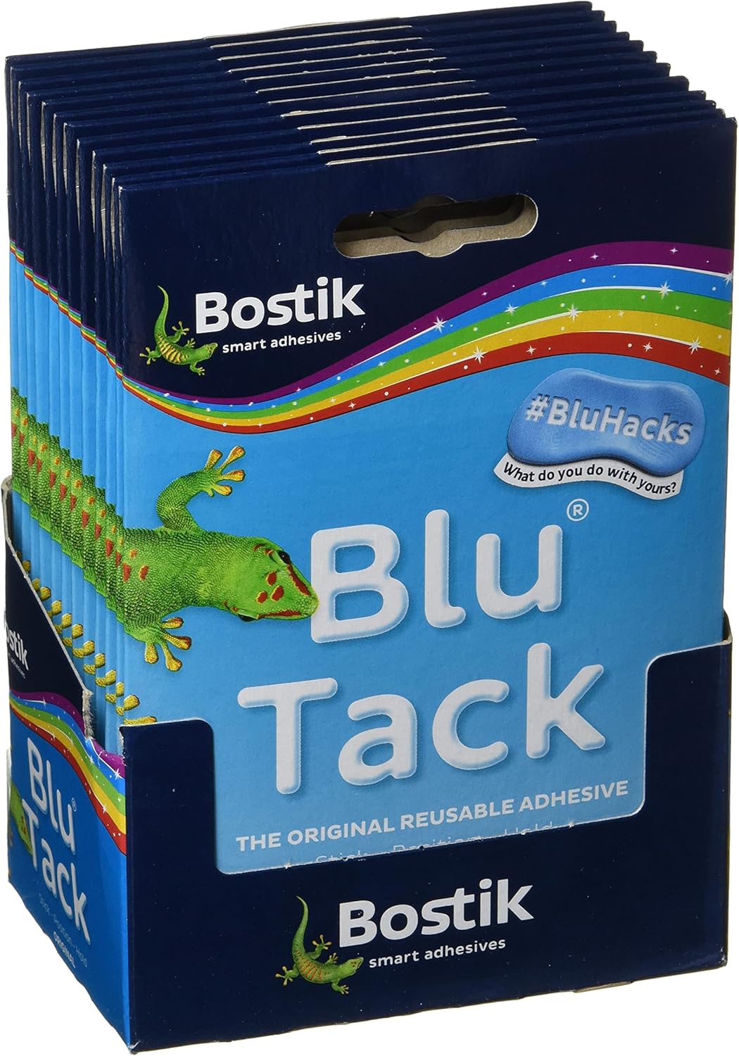 SAMZ Packaging Reusable Adhesive Putty 60g Blue, Pack of 12 Sticky Tack for Walls, Posters, Photos & Crafts, Non-Toxic, Mess-Free Mounting Putty for Home, School & Office